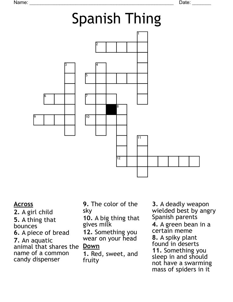 Spanish Thing Crossword