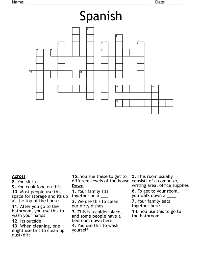 Spanish  Crossword