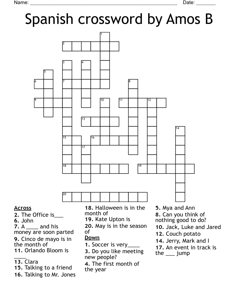 Spanish crossword by Amos B