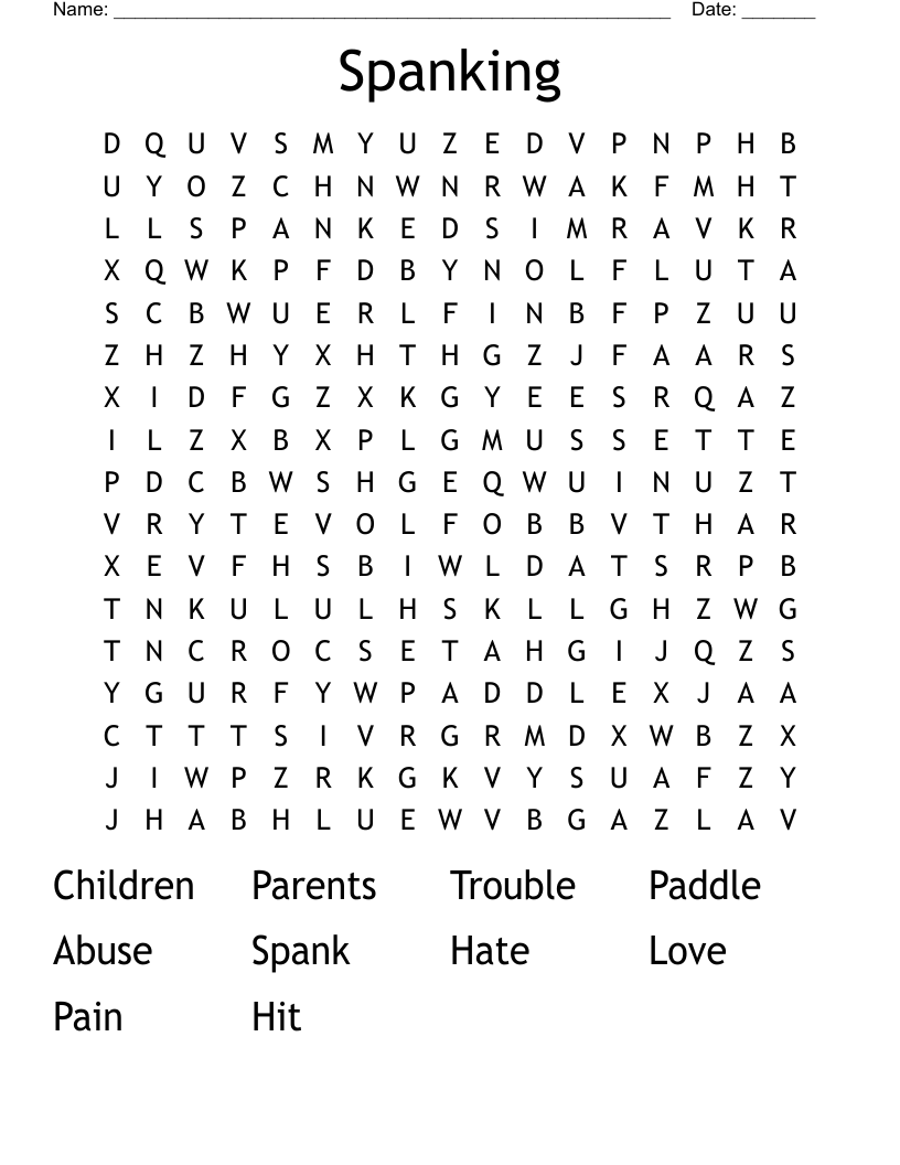 Spanking Word Search