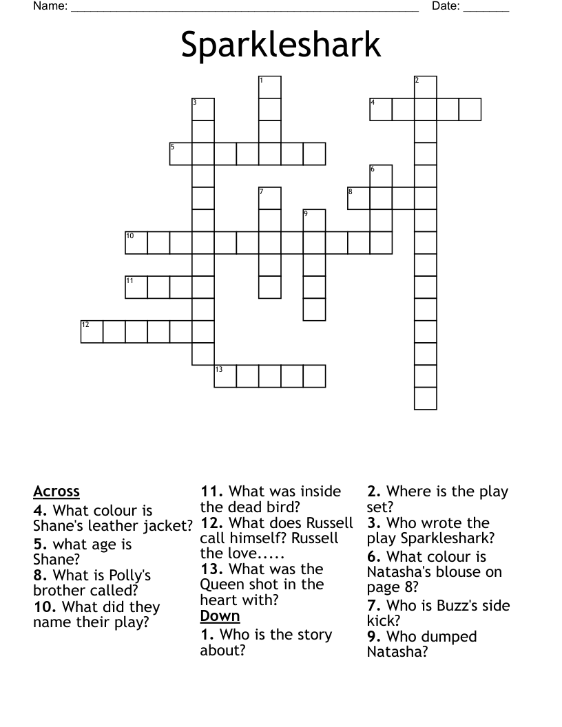 Sparkleshark Crossword