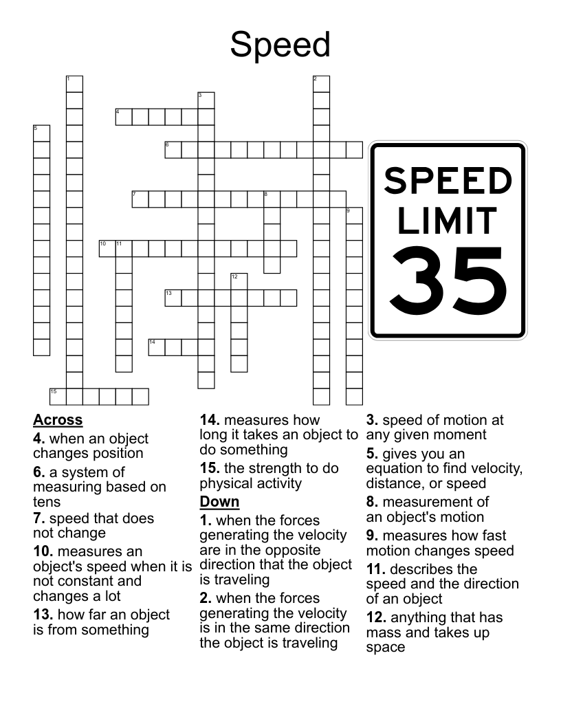 Speed Crossword
