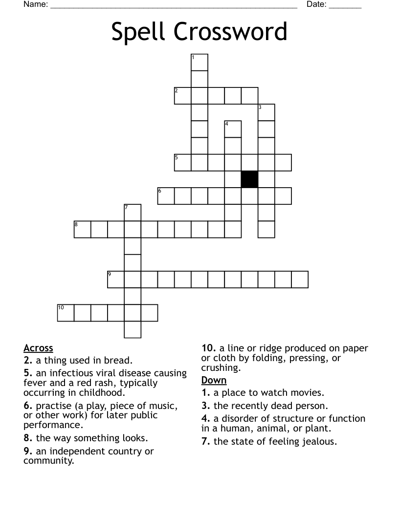Spell Crossword