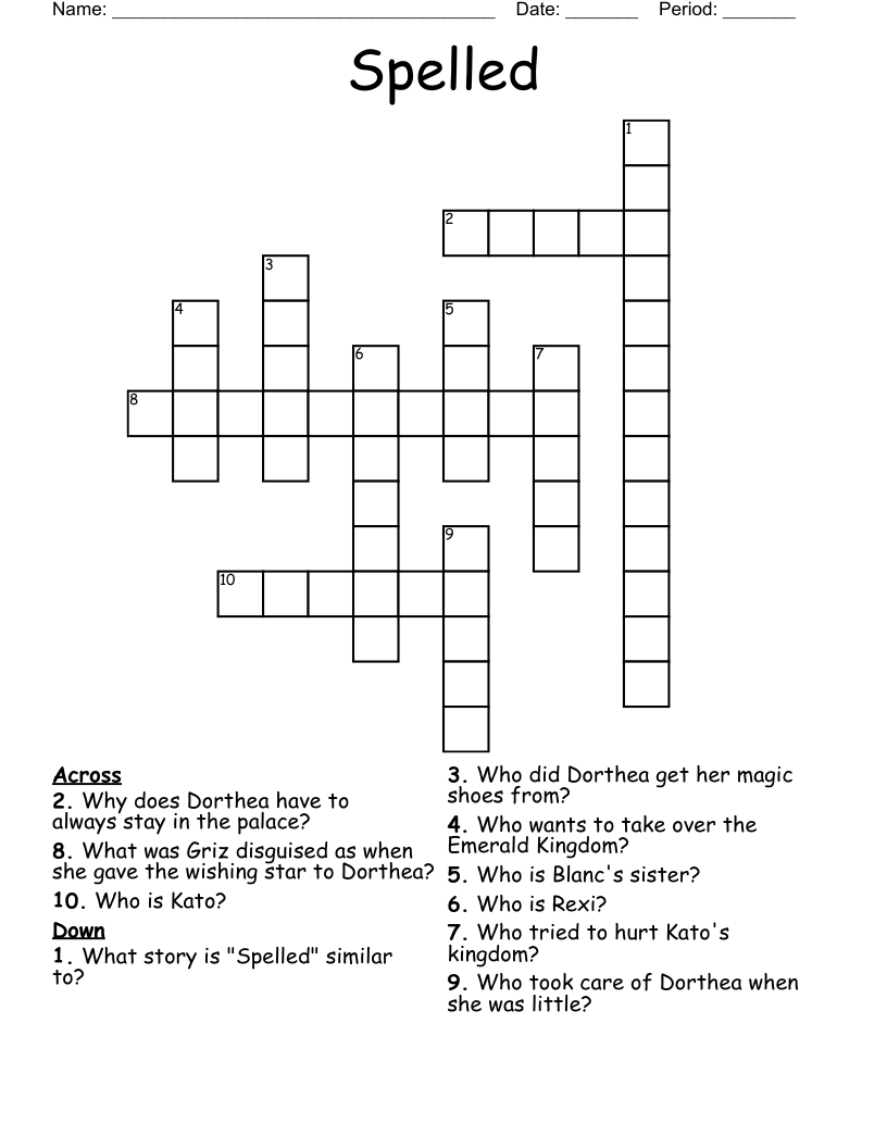 Spelled Crossword