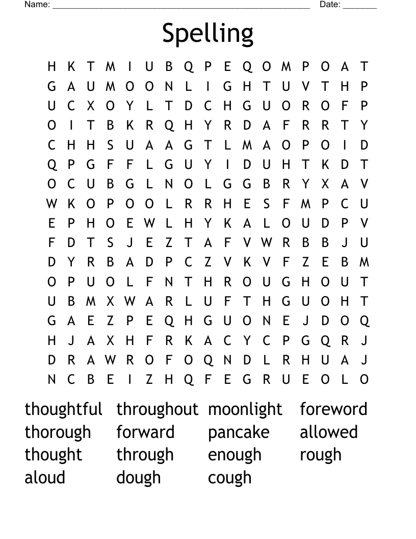 Spelling  Word Search