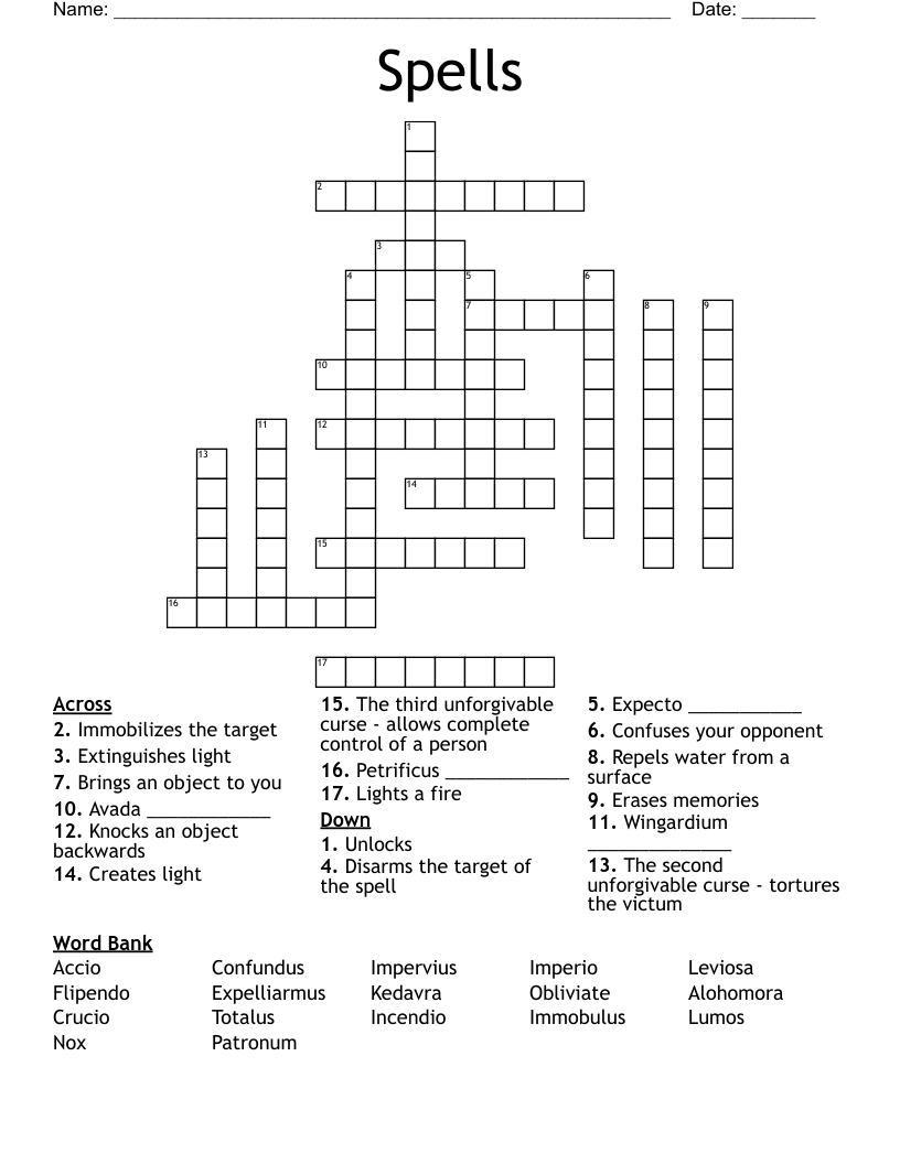 Spells Crossword