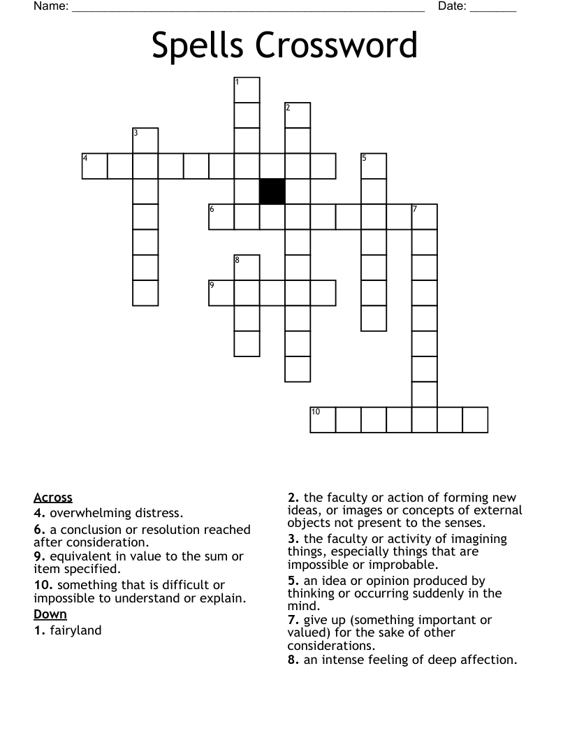 Spells Crossword