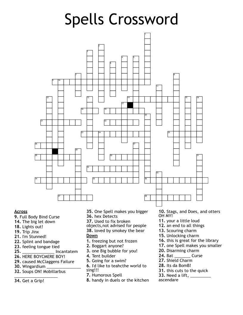 Spells Crossword