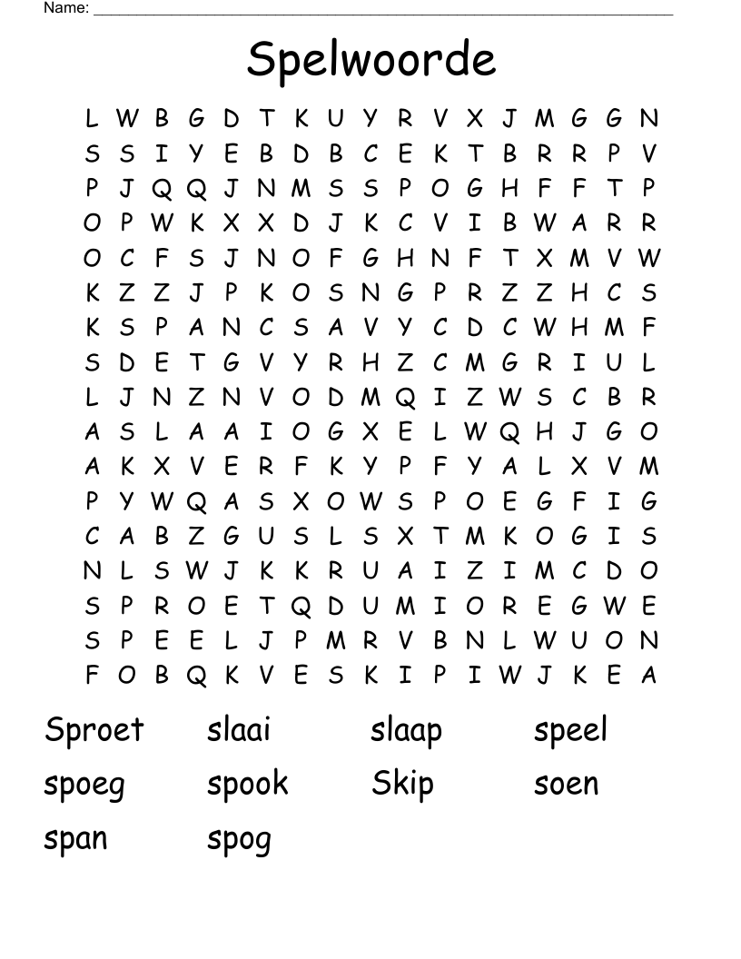 Spelwoorde Word Search
