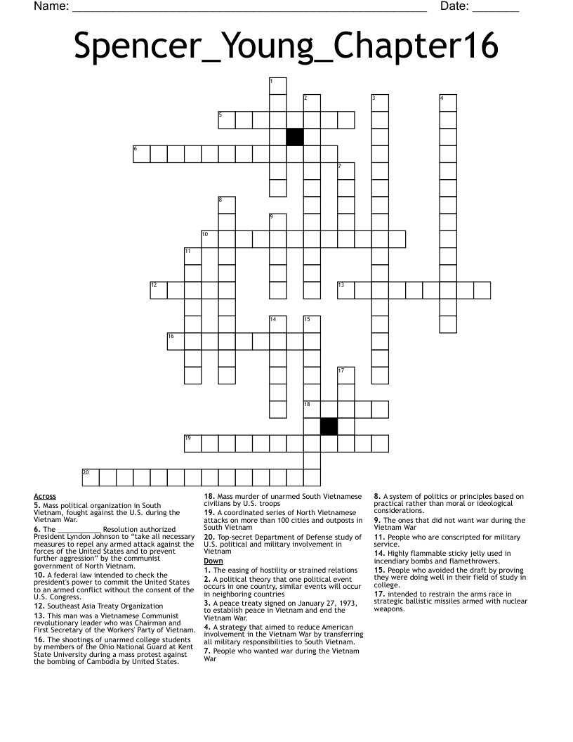 Spencer_Young_Chapter16 Crossword