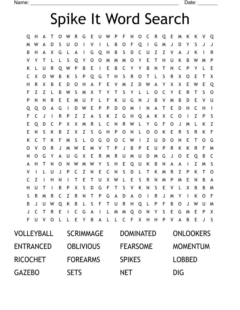 Spike It Word Search