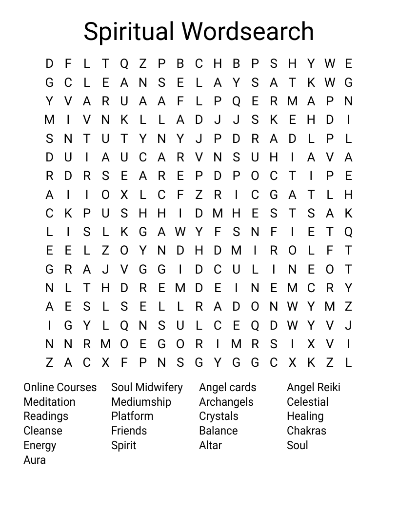 Spiritual Wordsearch