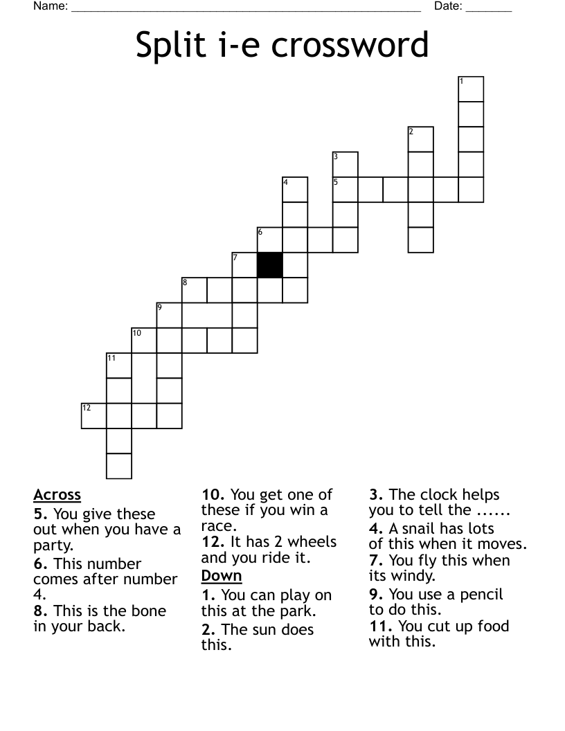 Split i-e crossword
