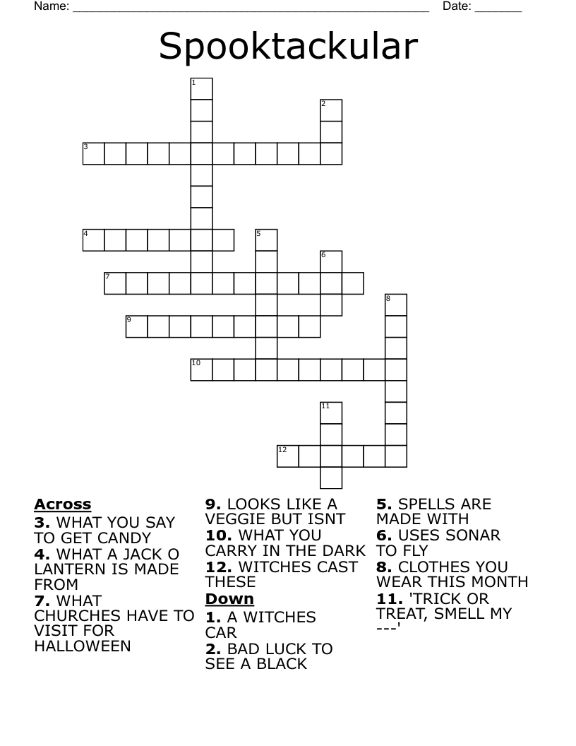 Spooktackular Crossword