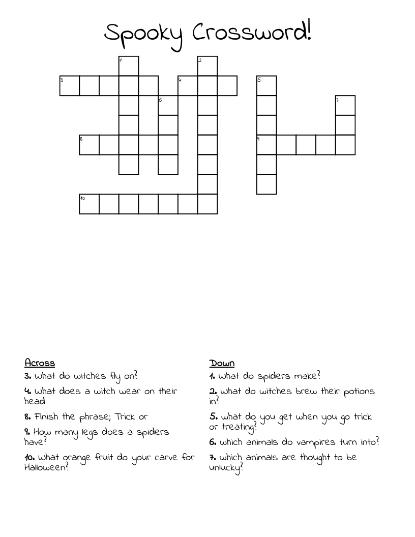Spooky Crossword!