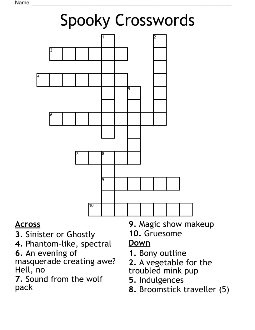 Spooky Crosswords