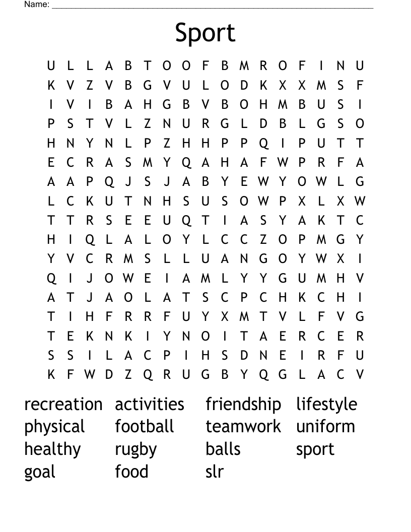 Sport Word Search