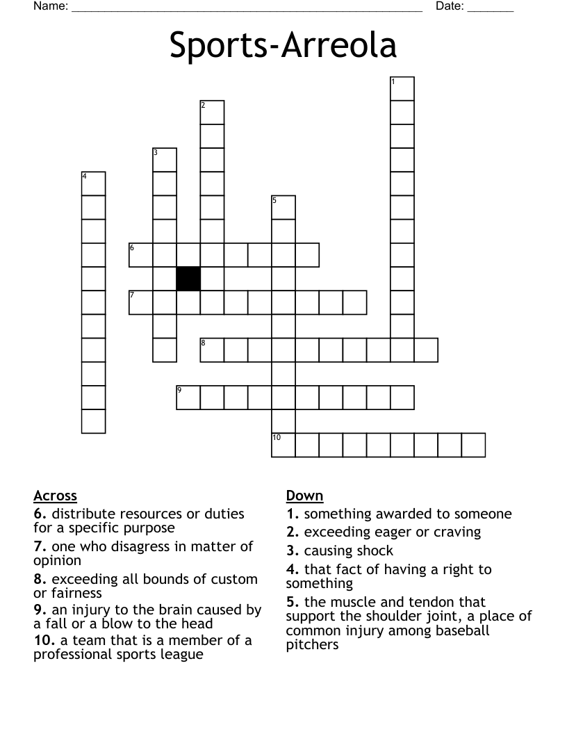 Sports-Arreola Crossword