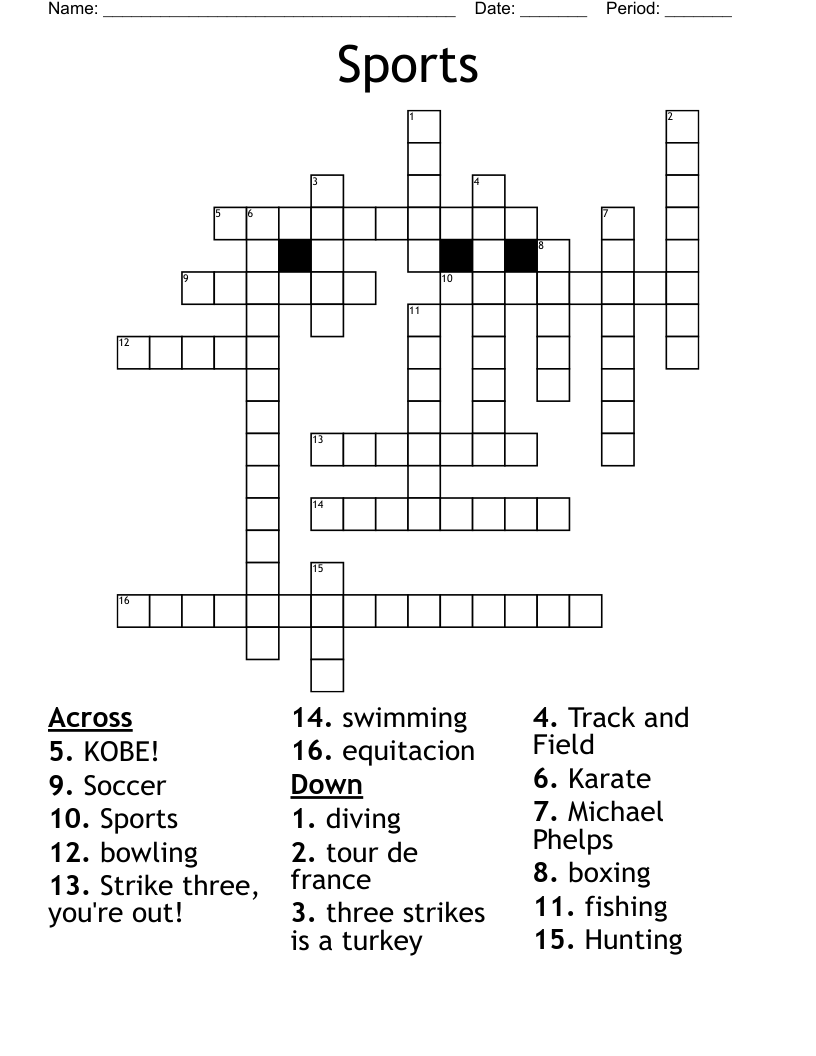 Sports Crossword