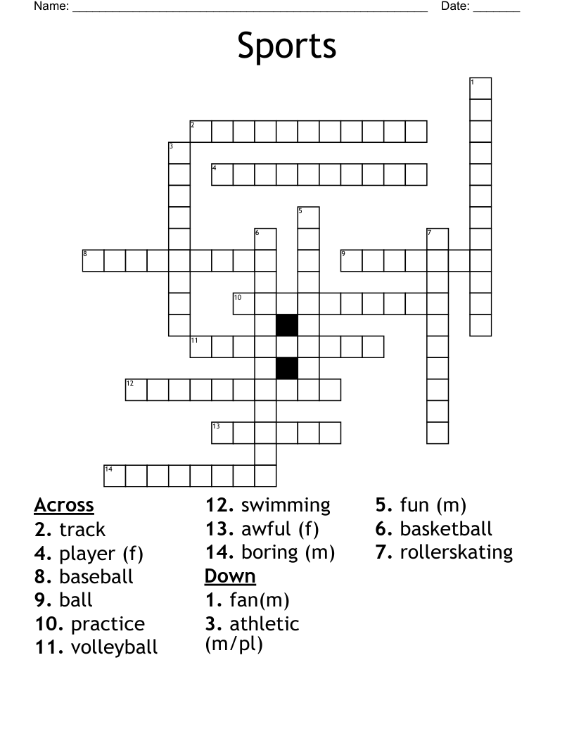 Sports Crossword