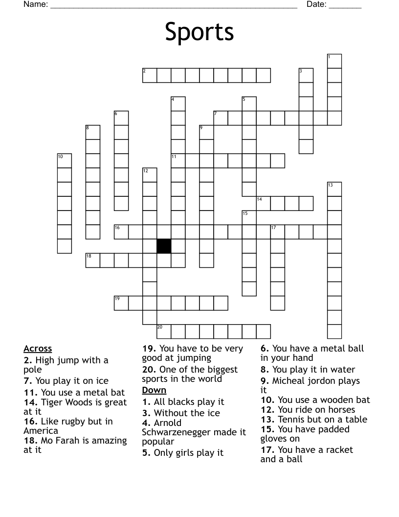 Sports Crossword