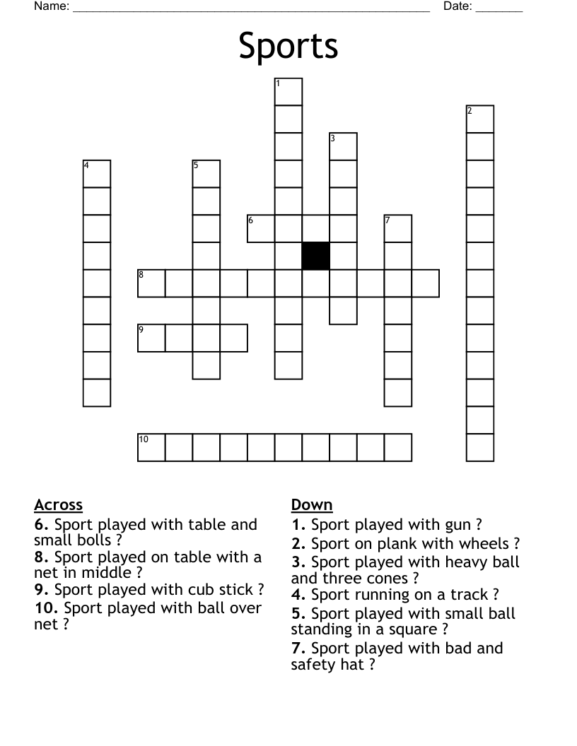 Sports Crossword