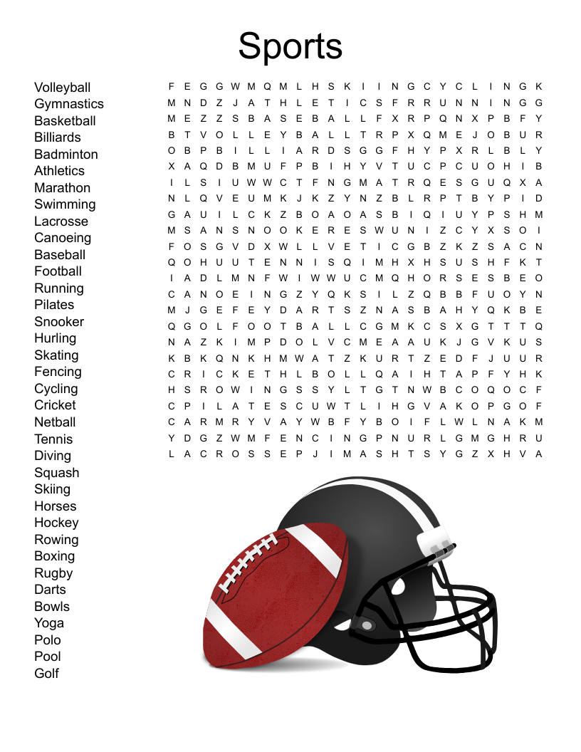 Sports Word Search