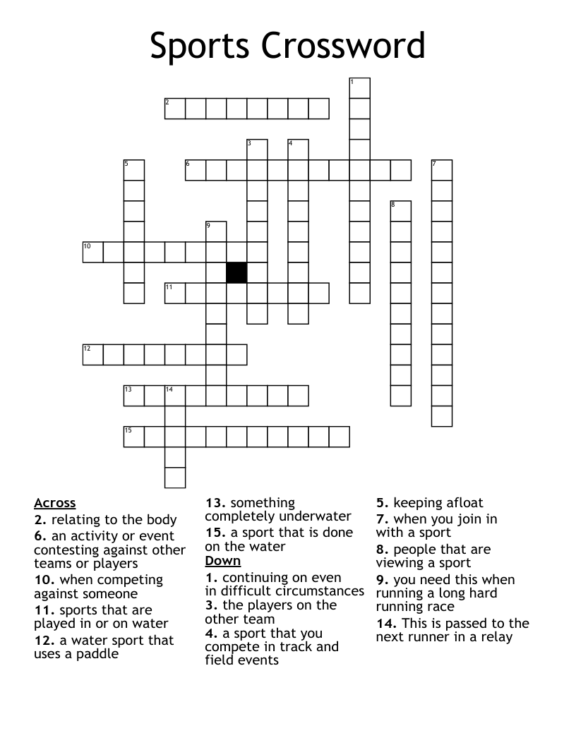 Sports Crossword