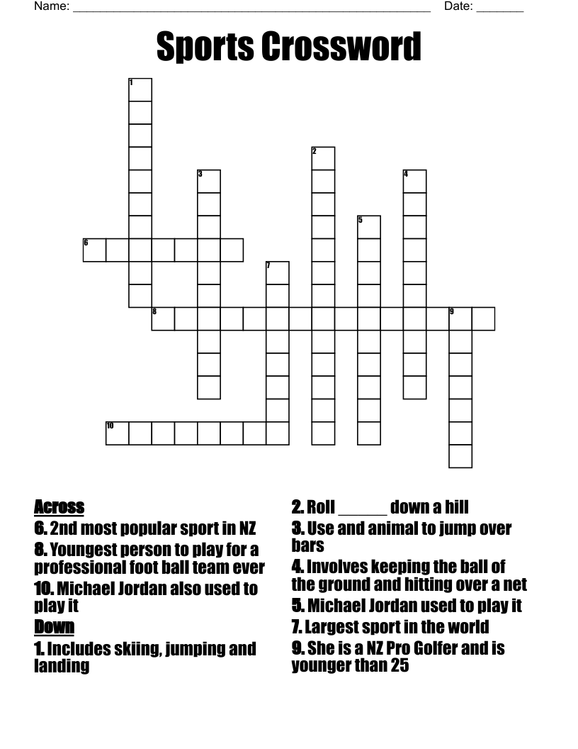 Sports Crossword