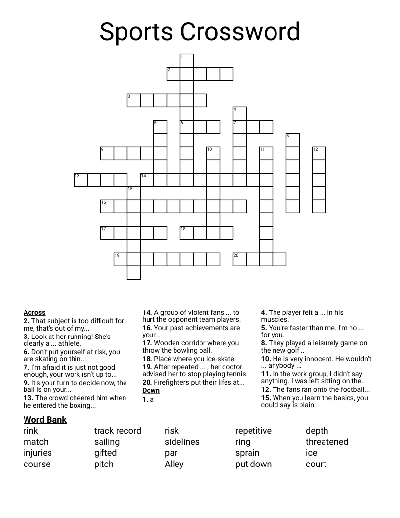 Sports Crossword