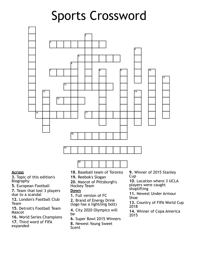 Sports Crossword