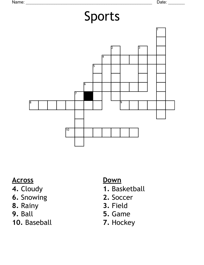 Sports  Crossword