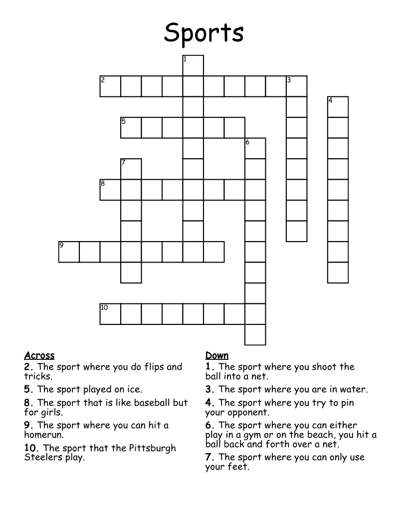 Sports  Crossword