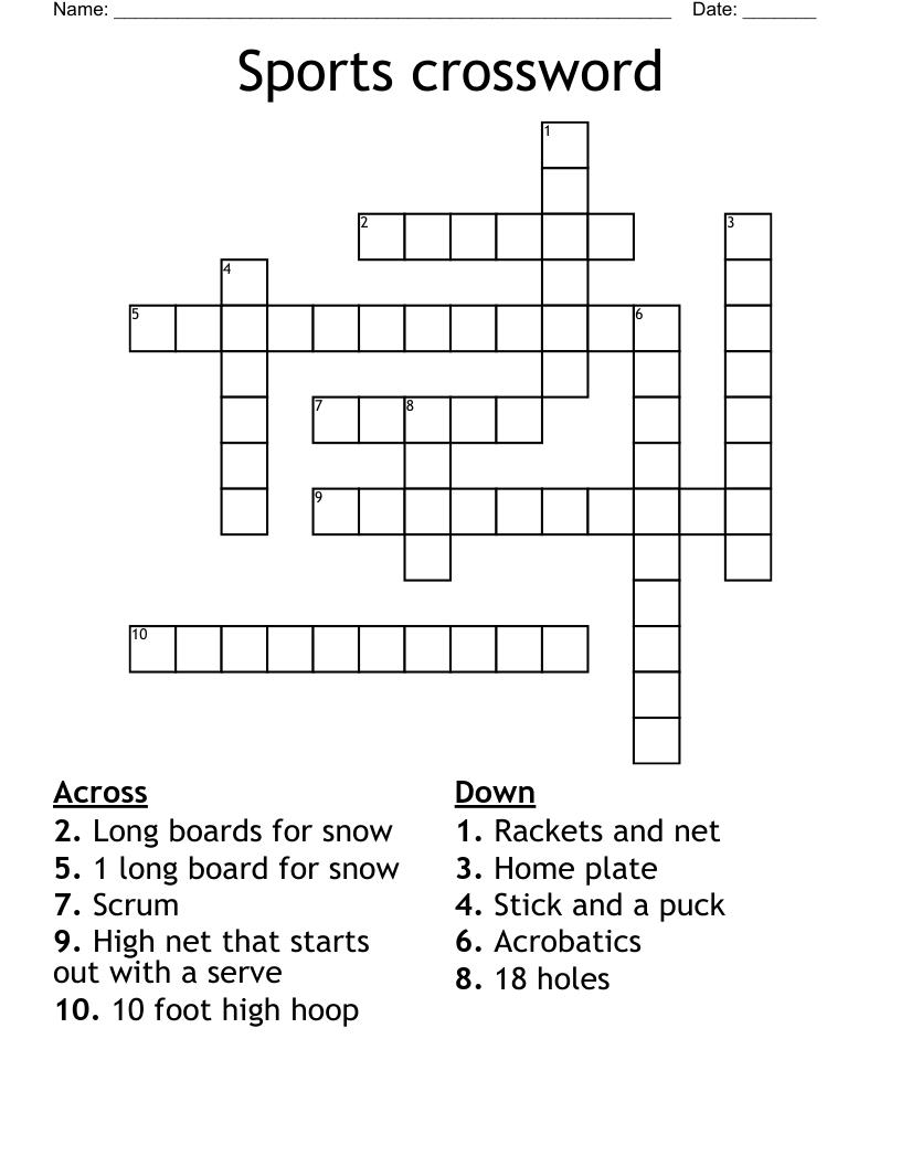 Sports crossword 
