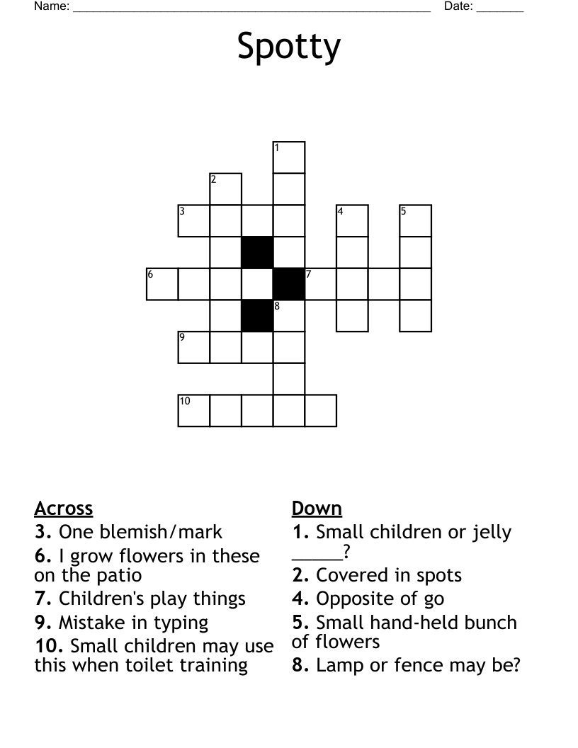 Spotty Crossword