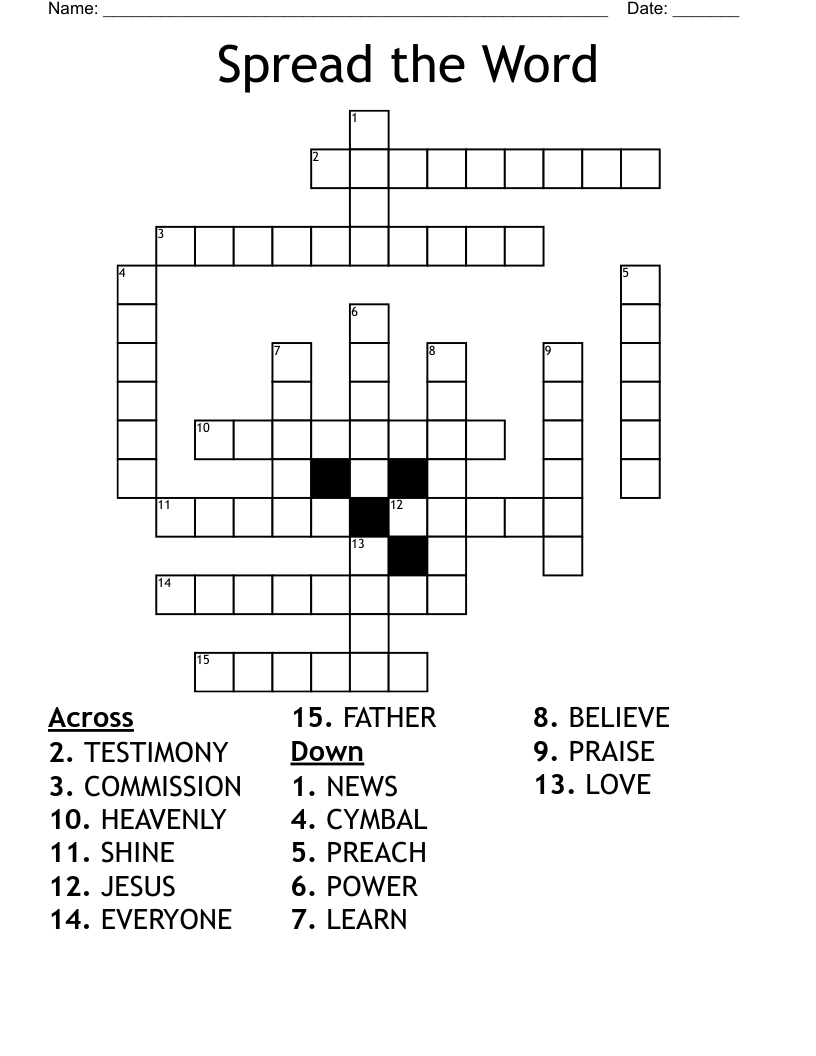 Spread the Word Crossword