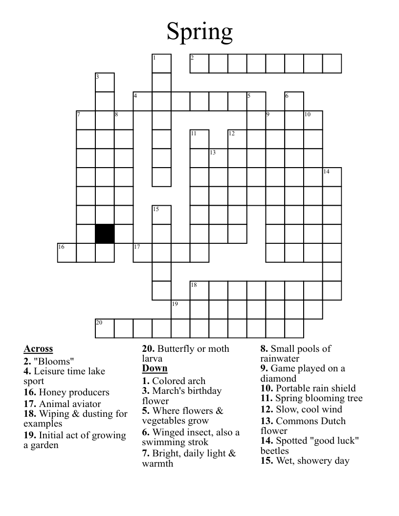 Spring Crossword