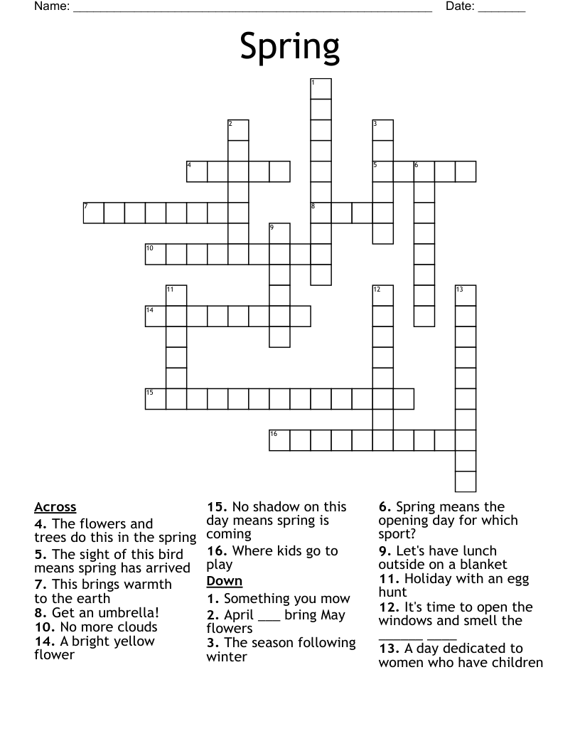 Spring Crossword
