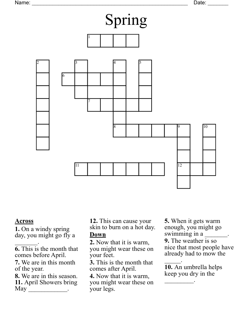 Spring Crossword