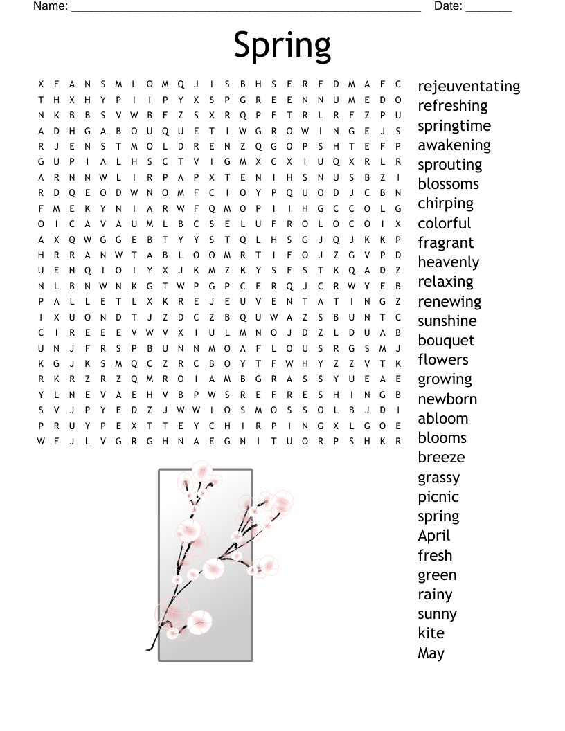 Spring Word Search
