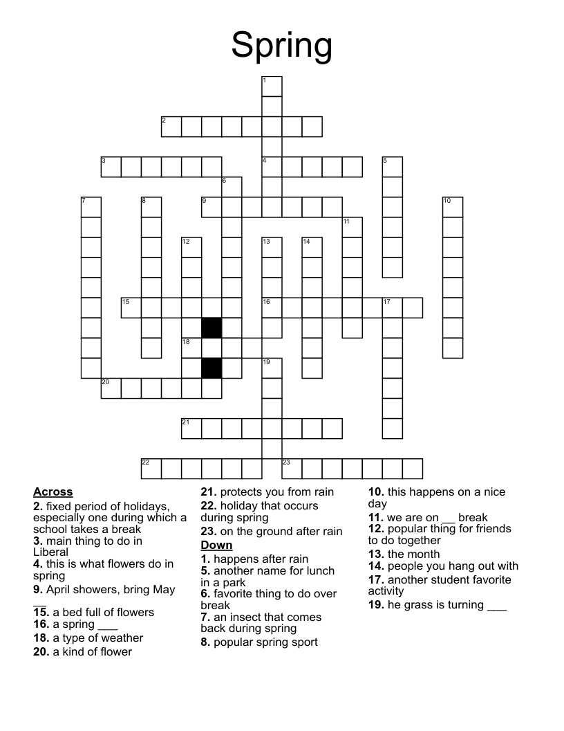 Spring Crossword