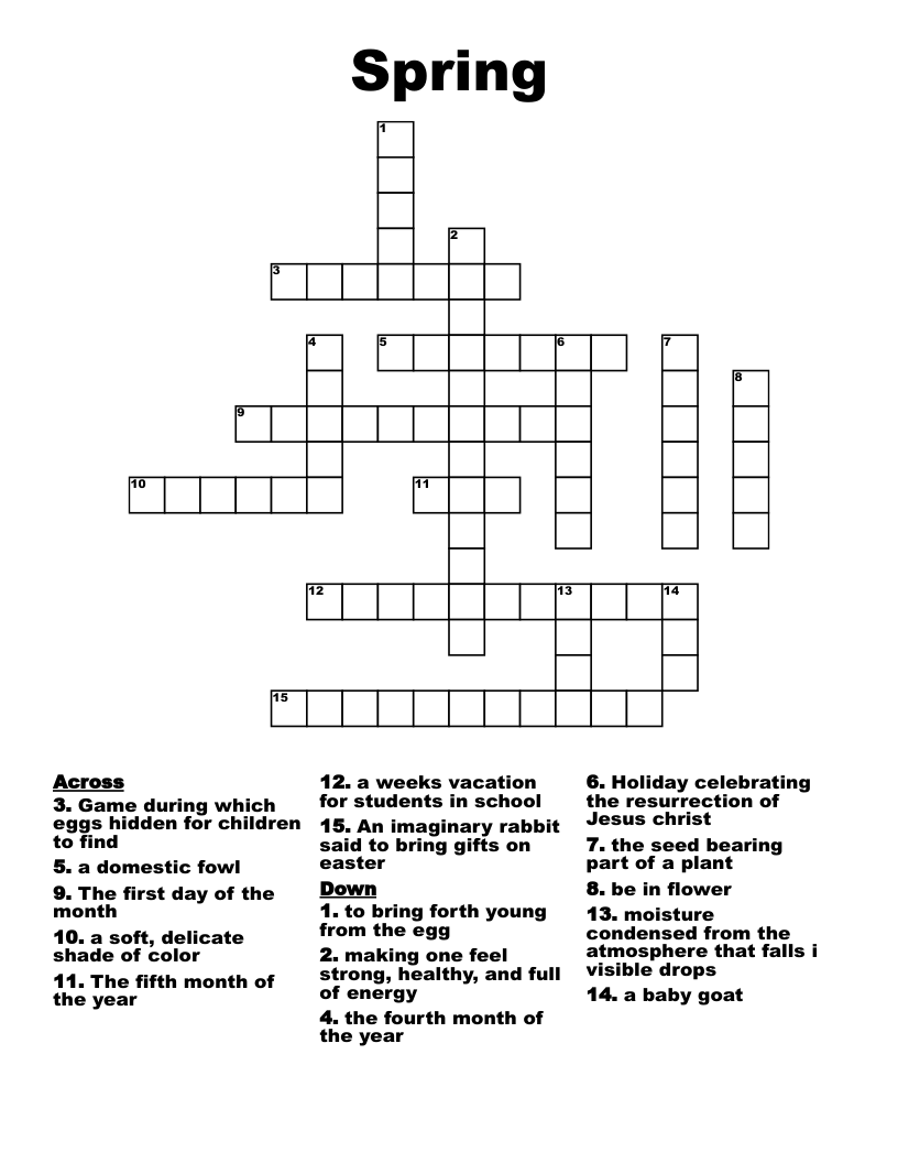Spring Crossword
