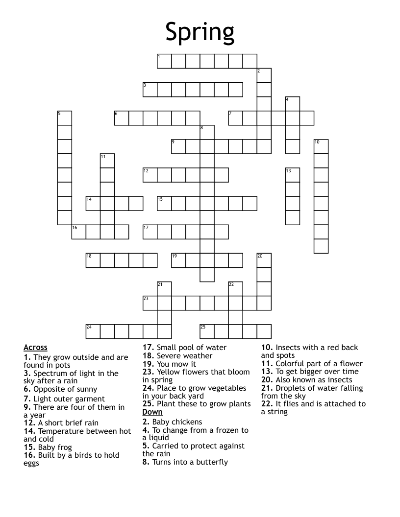 Spring Crossword