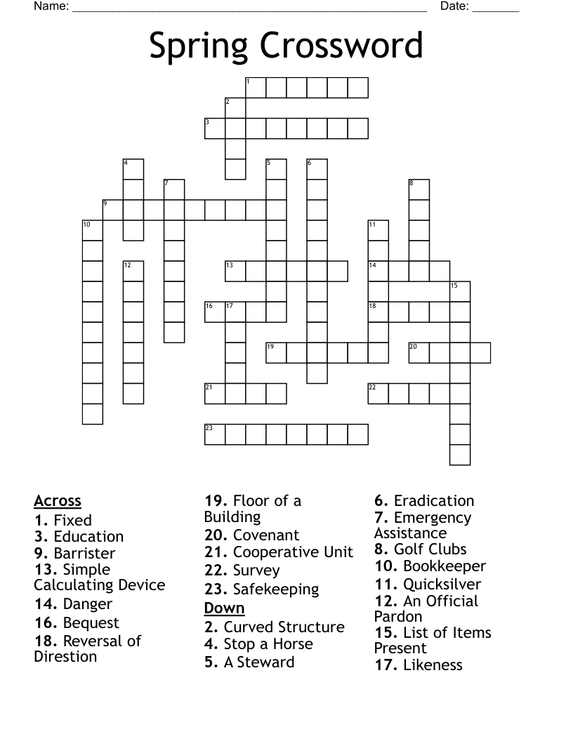 Spring Crossword