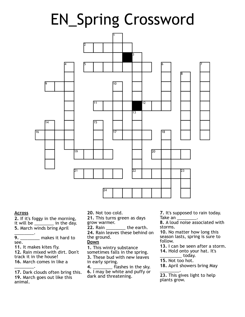 EN_Spring Crossword