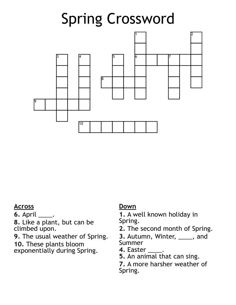 Spring Crossword