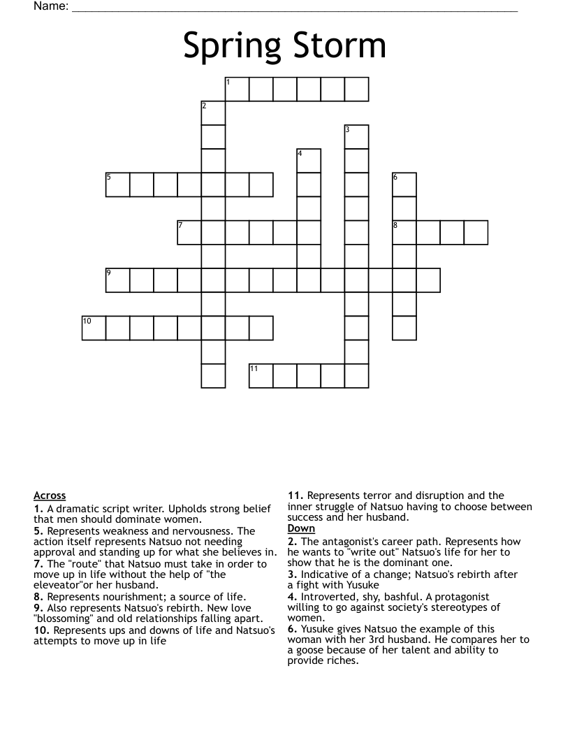 Spring Storm Crossword
