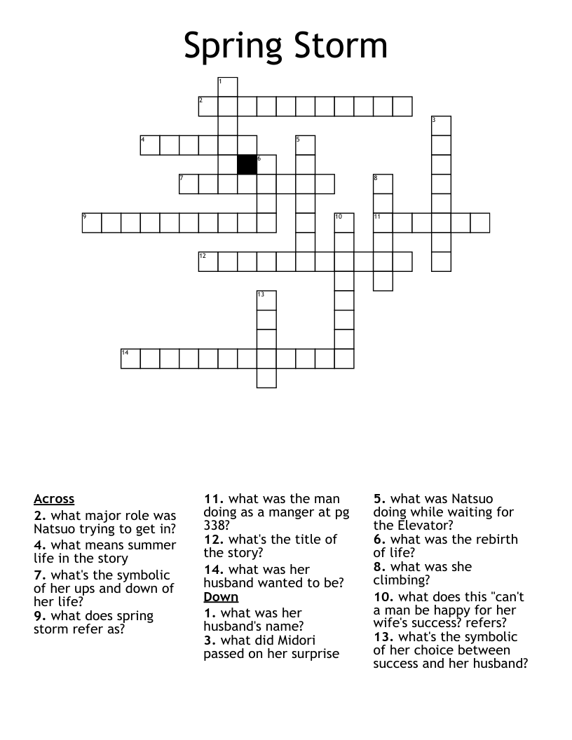 Spring Storm Crossword