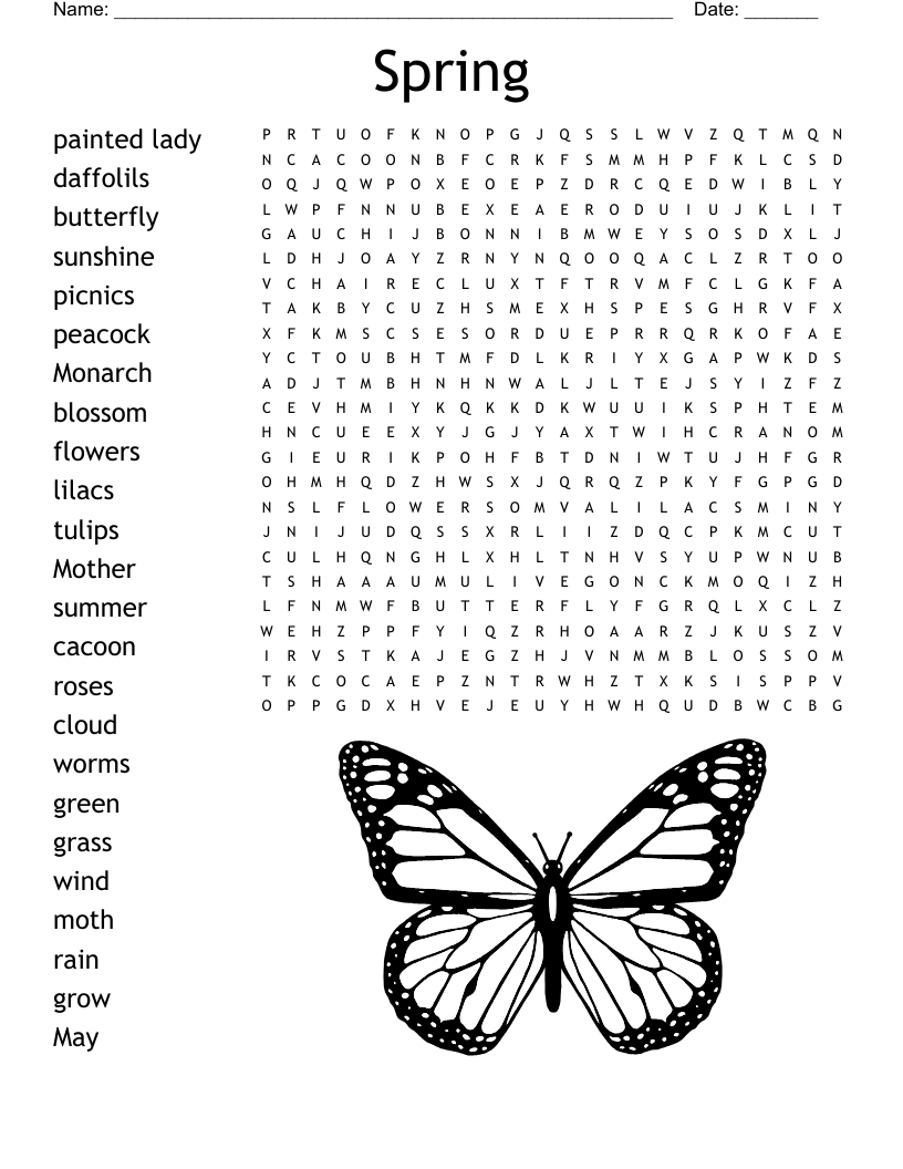 Spring Word Search
