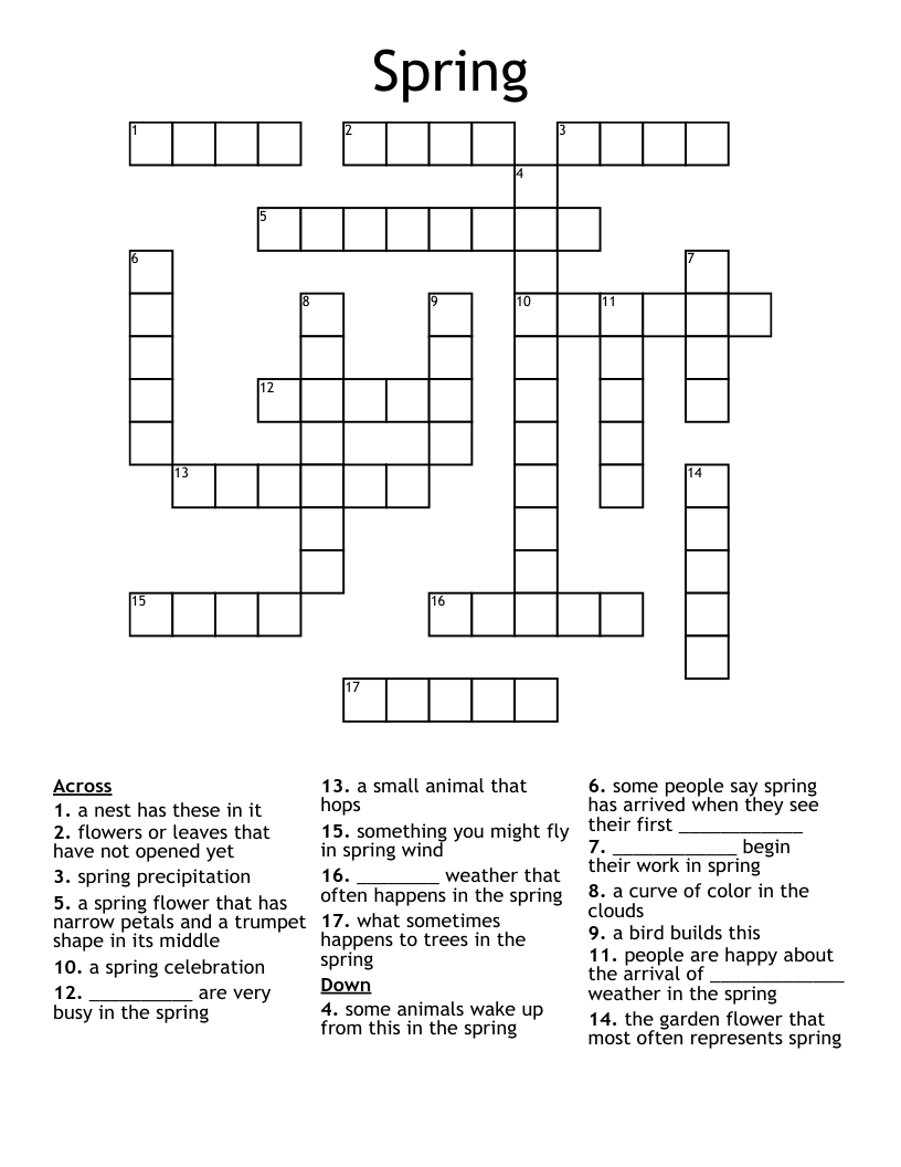 Spring  Crossword